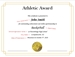 Athletic Award - SCAA