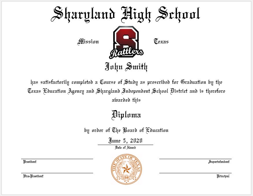 Customized Diploma/Certificate