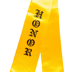 Gold printed stole "HONOR"