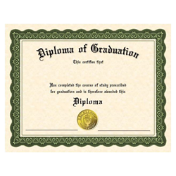 Stock Printed Diploma